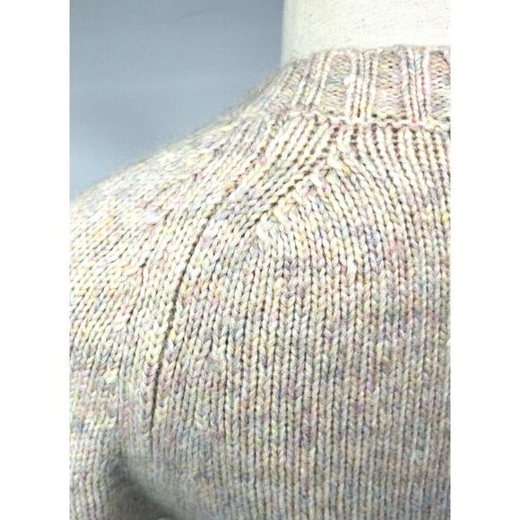 J.Crew Alpaca Blend Crew Neck Sweater Ivory Speckled Yarn Long Sleeves - Picture 7 of 12